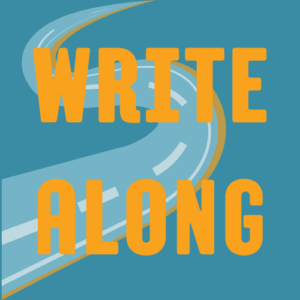 een weg met de tekst write-along